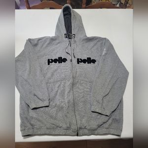 Pelle Pelle Men's 2xl Gray Zip Hoodie